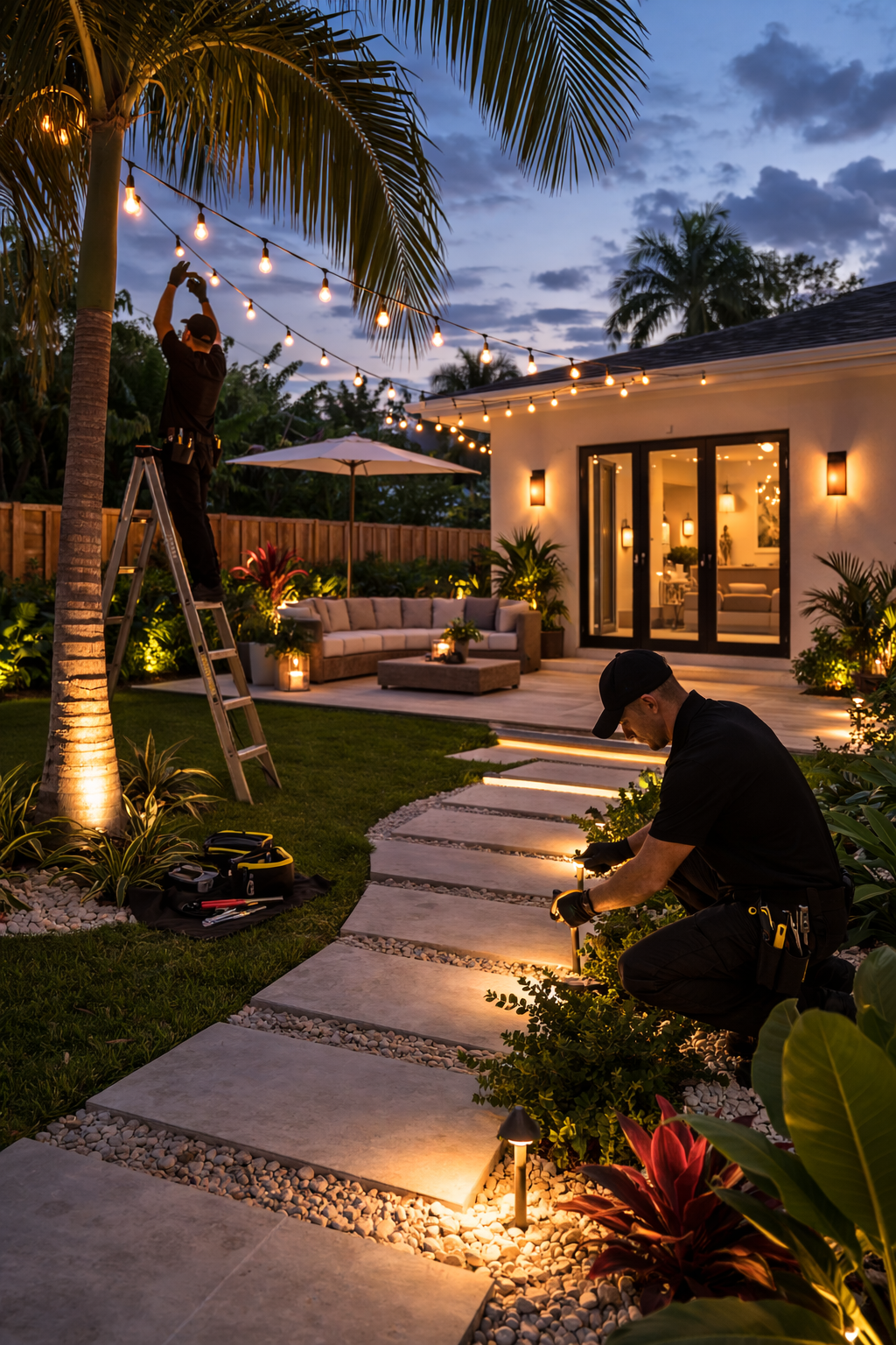 Terrace Lighting Installation