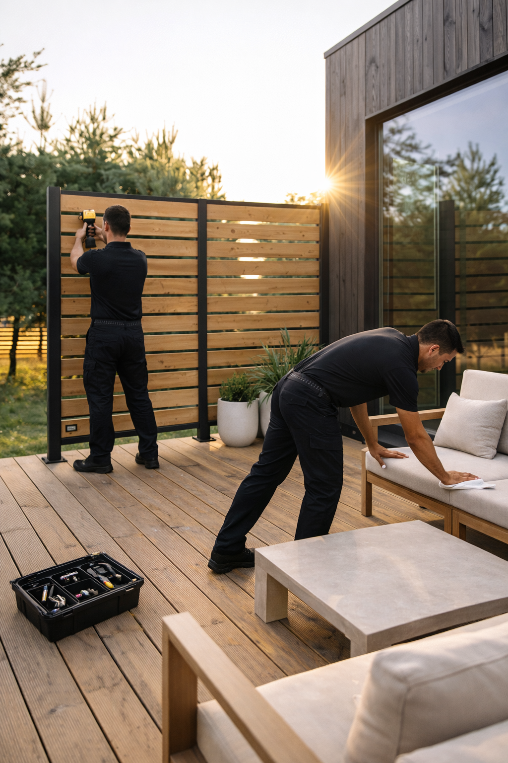 Privacy Panel Installation
