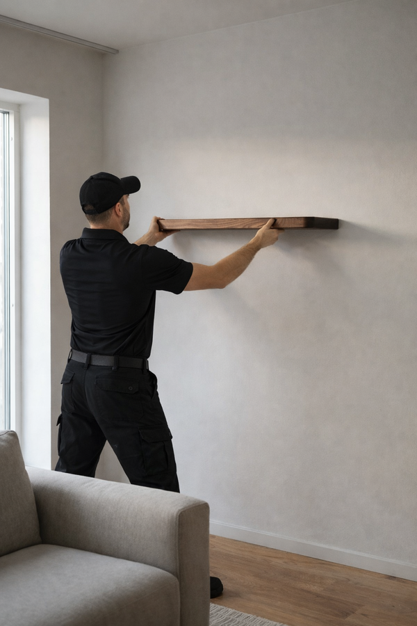 Shelf Installation (Level, Secure & Built to Hold Weight)