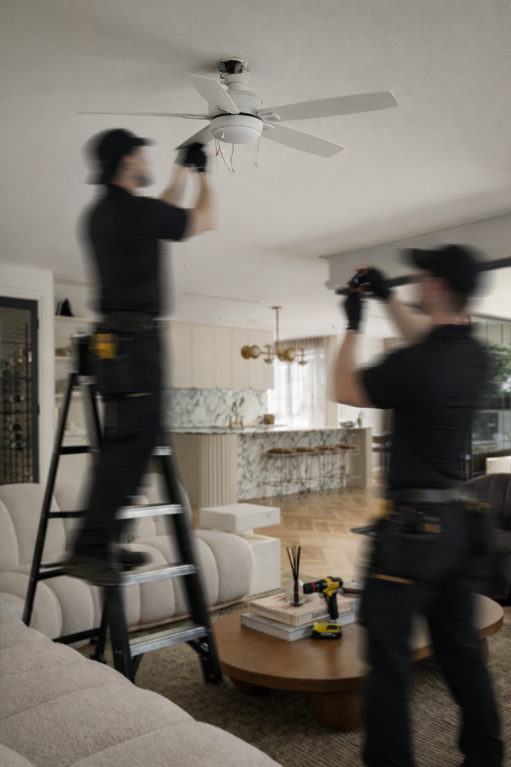 Ceiling Fan Installation (Balanced, Secure & Code-Compliant)